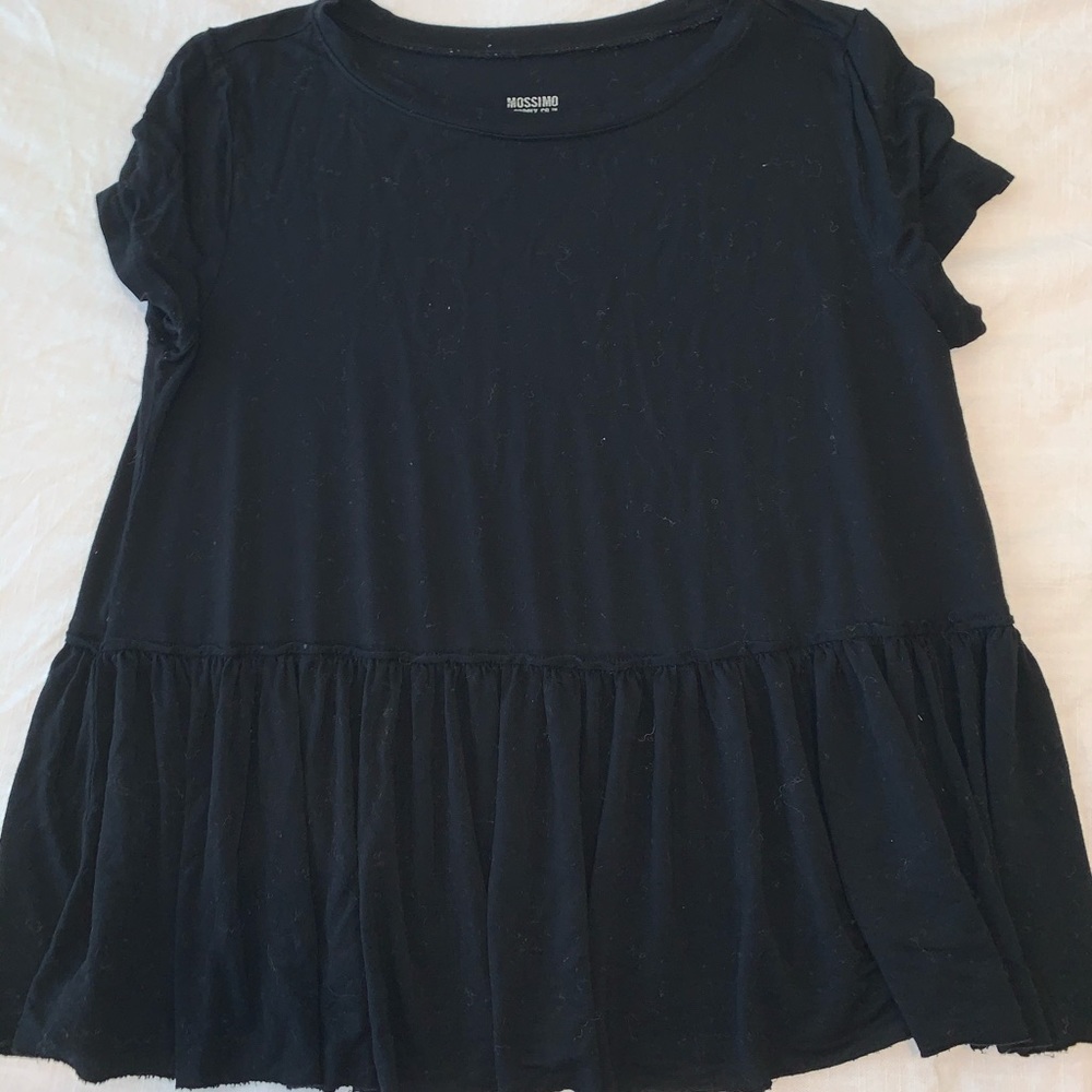 Black Peplum Style Tee size S